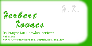 herbert kovacs business card