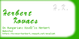 herbert kovacs business card